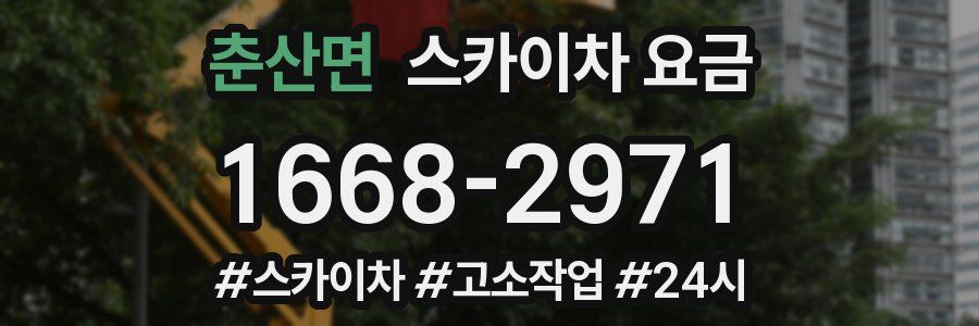 춘산면 스카이차 요금