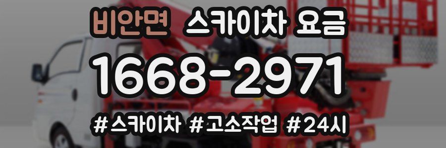 비안면 스카이차 요금
