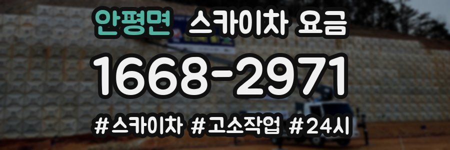 안평면 스카이차 요금