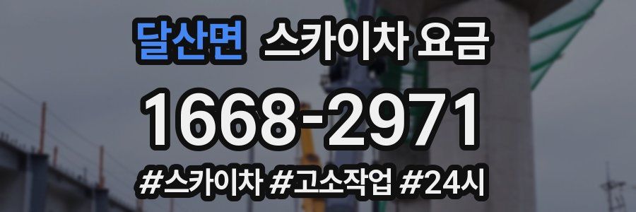 달산면 스카이차 요금