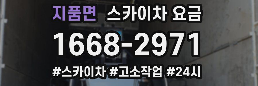 지품면 스카이차 요금
