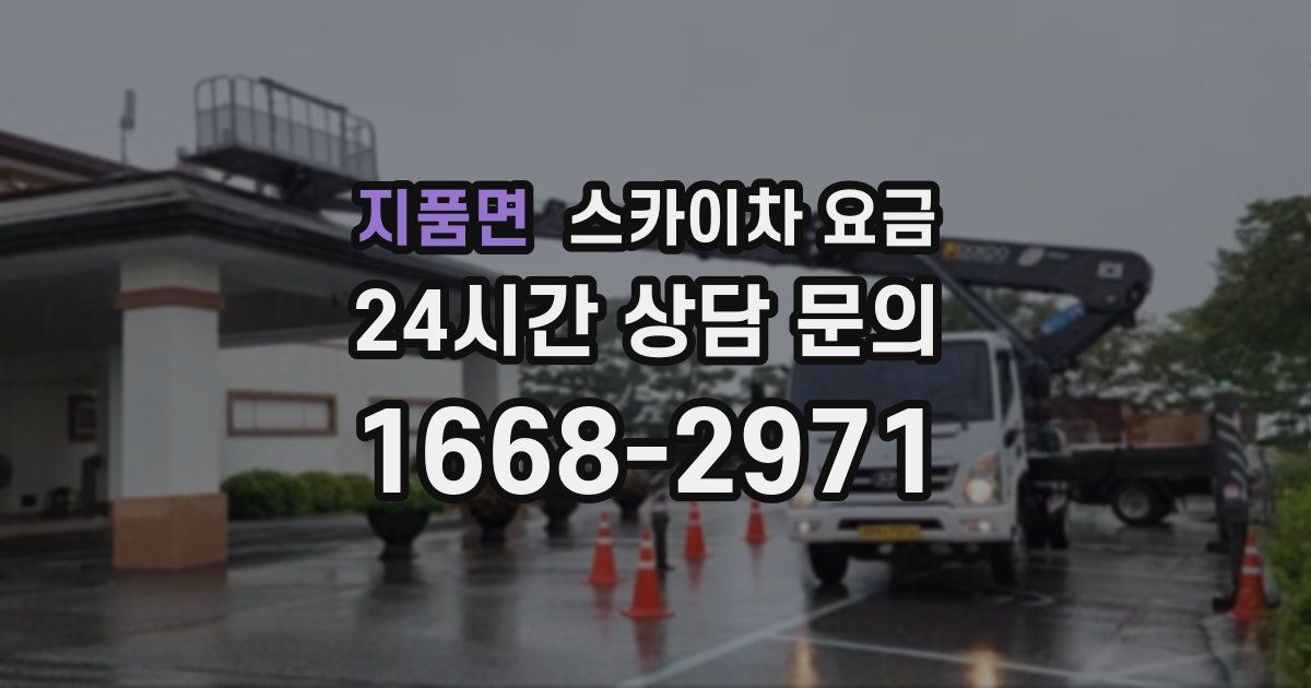 지품면 스카이차 요금