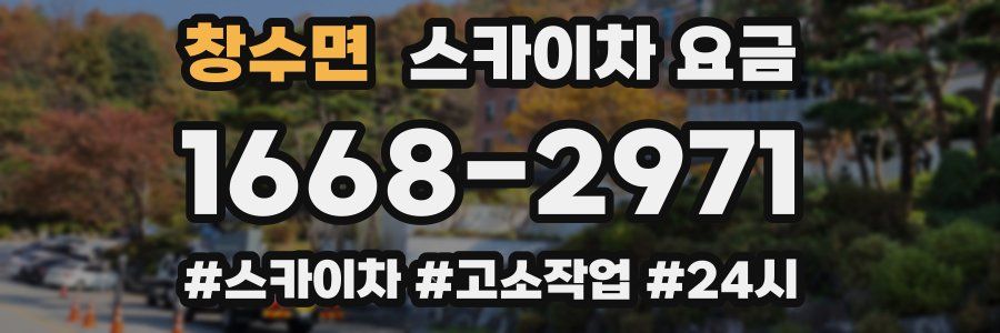 창수면 스카이차 요금