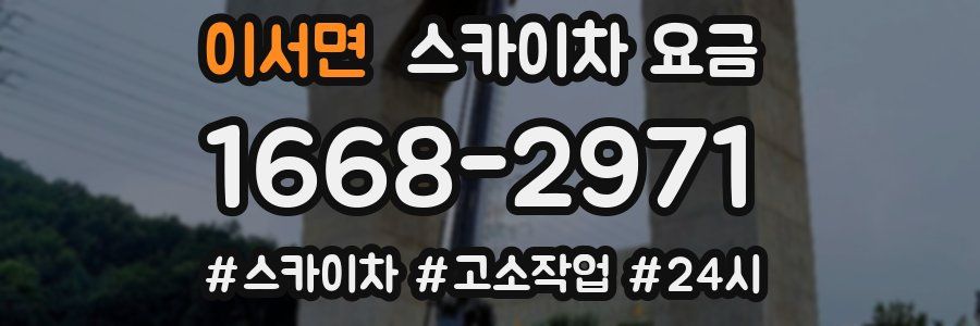 이서면 스카이차 요금