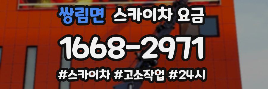 쌍림면 스카이차 요금