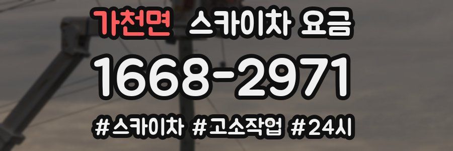 가천면 스카이차 요금