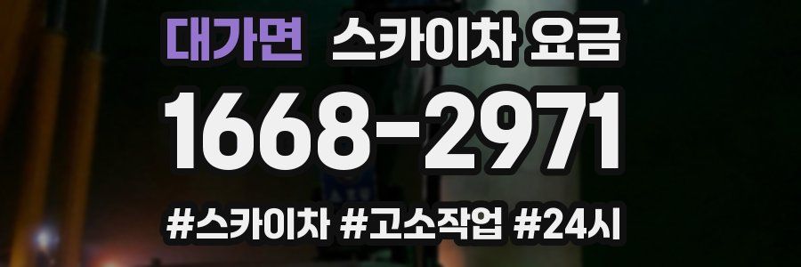 대가면 스카이차 요금