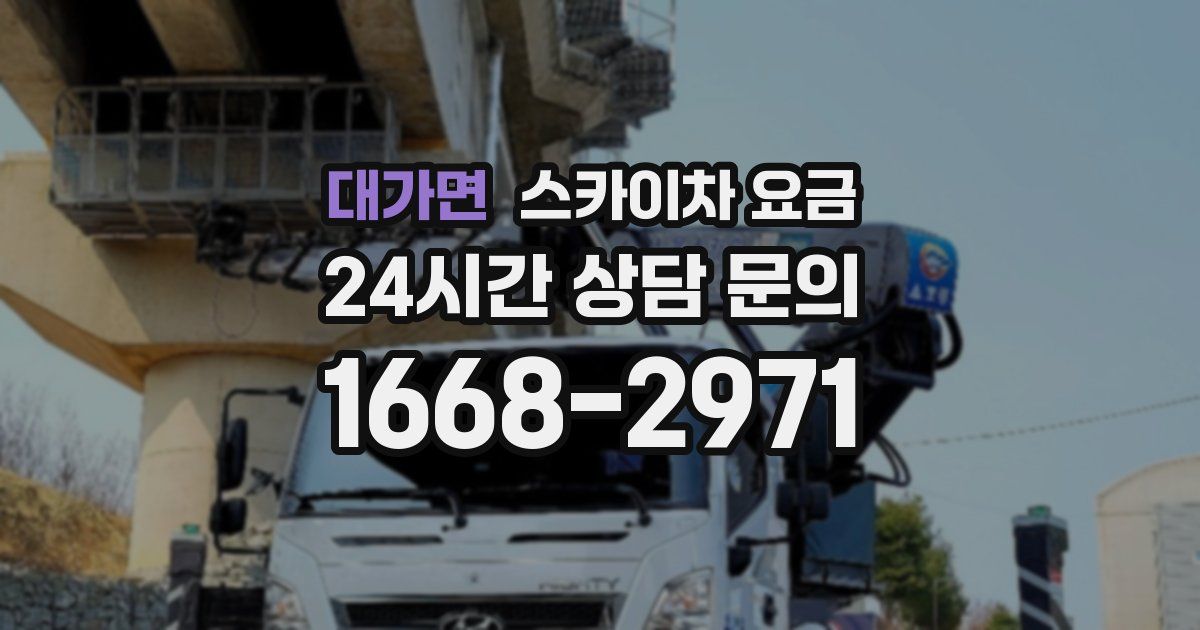 대가면 스카이차 요금