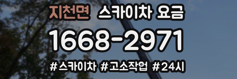 지천면 스카이차 요금