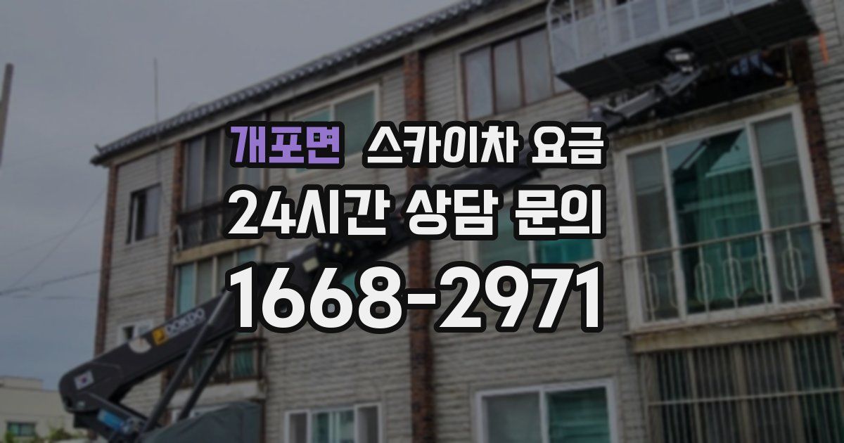 개포면 스카이차 요금