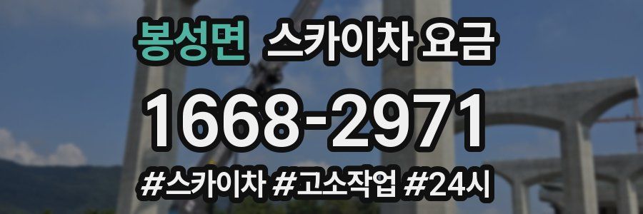 봉성면 스카이차 요금