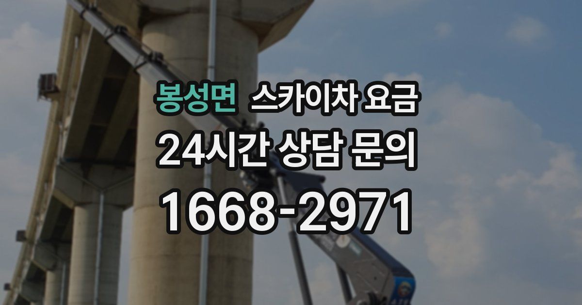 봉성면 스카이차 요금