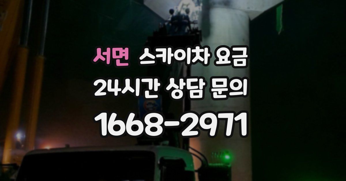 서면 스카이차 요금