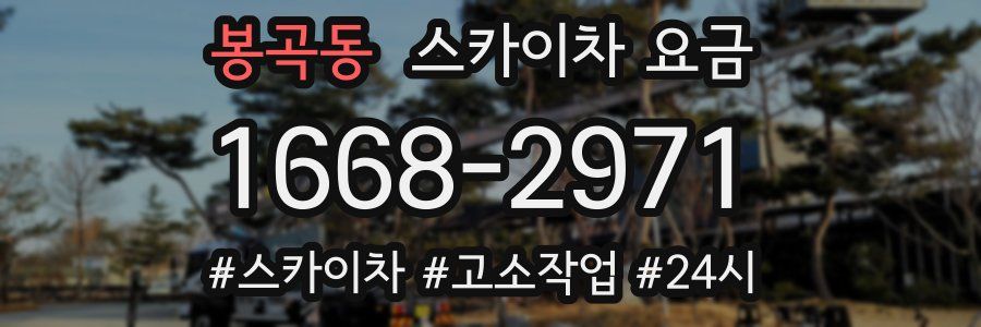 봉곡동 스카이차 요금
