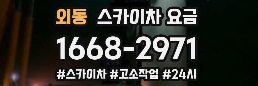 외동 스카이차 요금