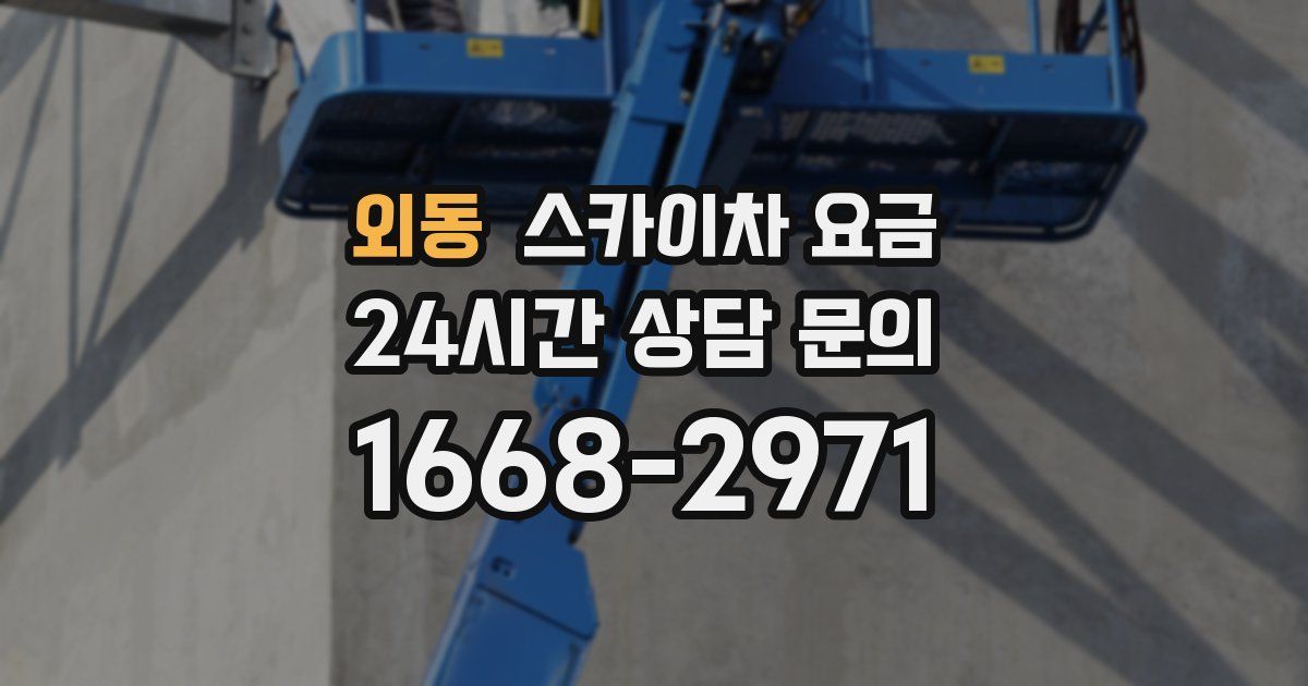 외동 스카이차 요금