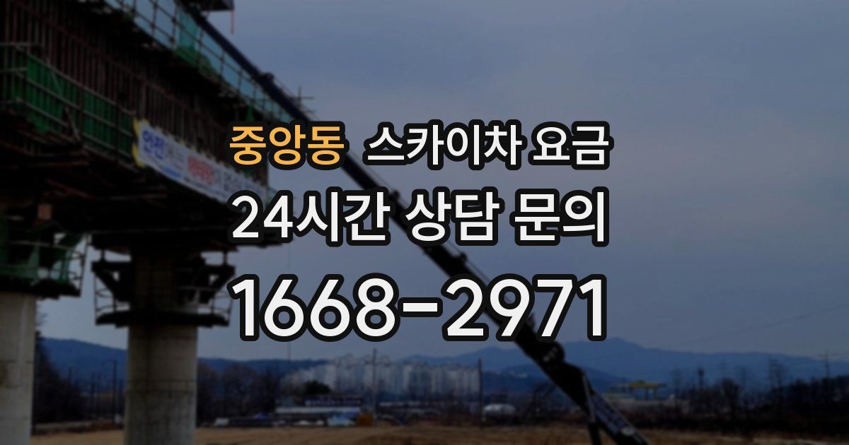 중앙동 스카이차 요금