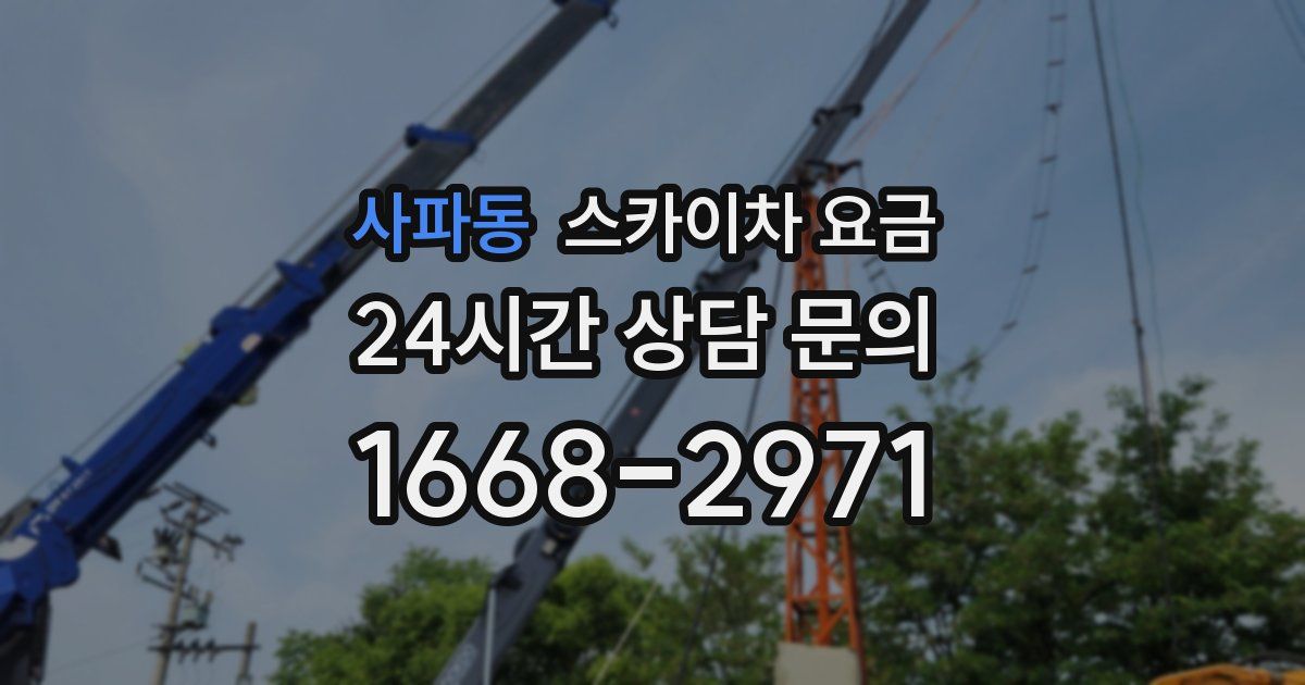 사파동 스카이차 요금