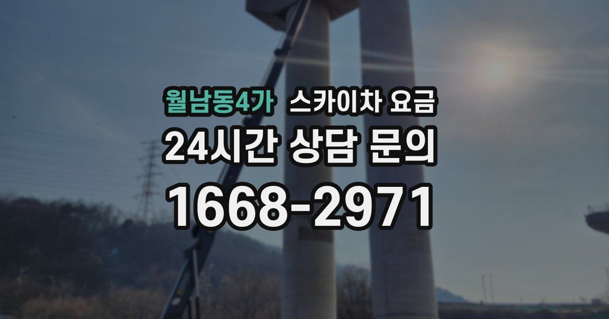 월남동4가 스카이차 요금