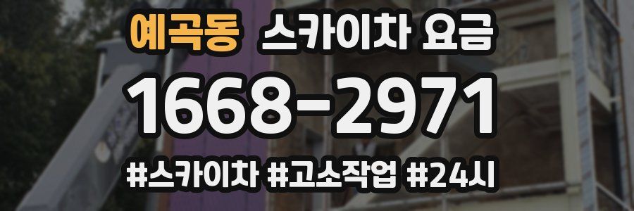 예곡동 스카이차 요금