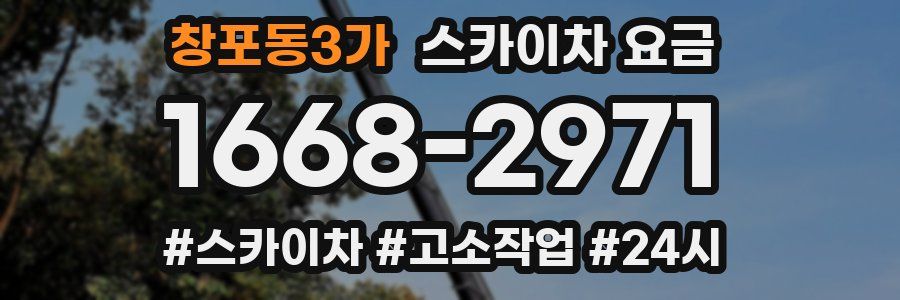 창포동3가 스카이차 요금