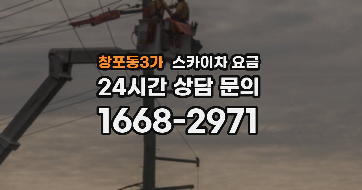 창포동3가 스카이차 요금