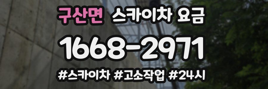 구산면 스카이차 요금