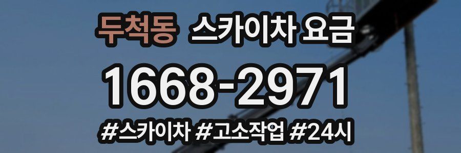 두척동 스카이차 요금