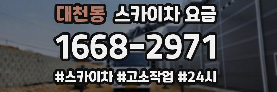 대천동 스카이차 요금