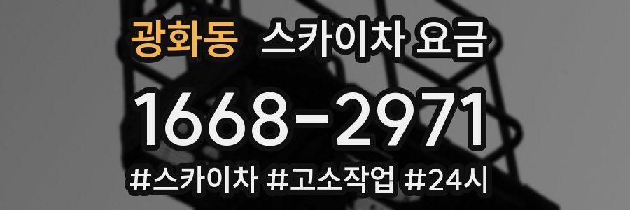 광화동 스카이차 요금