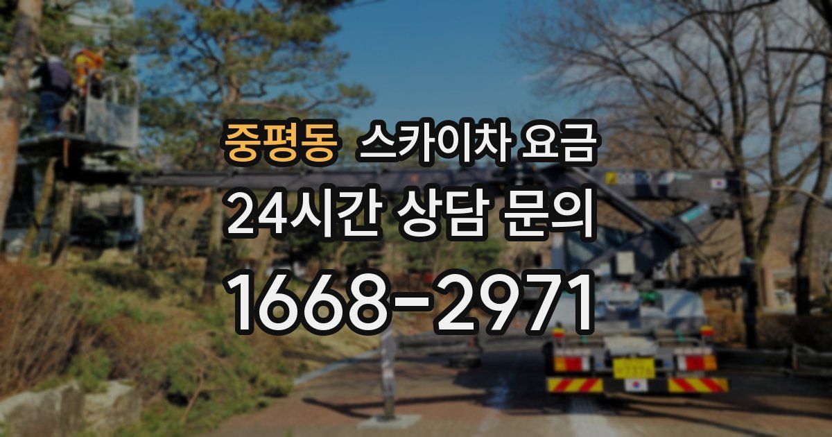 중평동 스카이차 요금