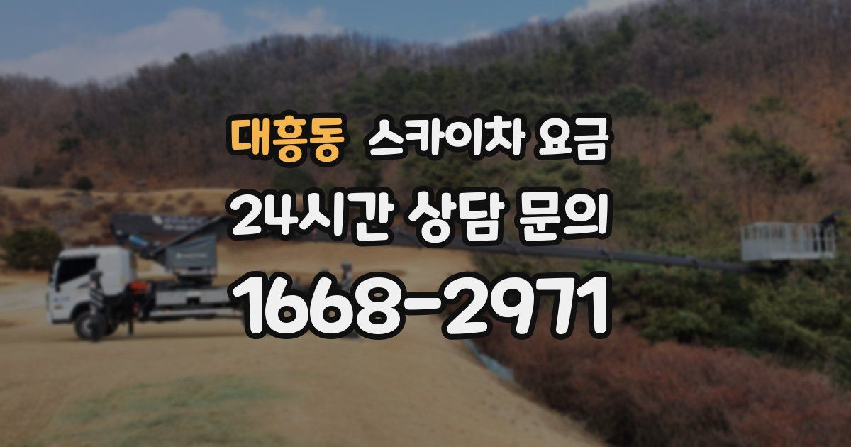 대흥동 스카이차 요금