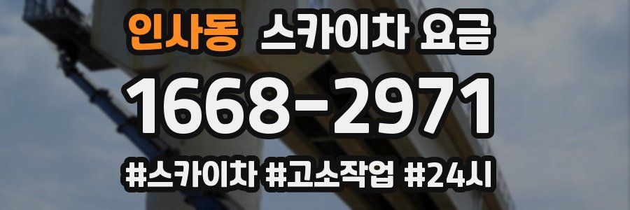 인사동 스카이차 요금