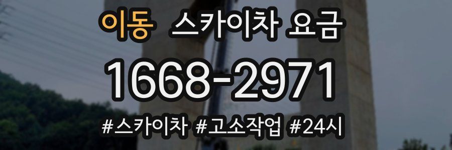 이동 스카이차 요금