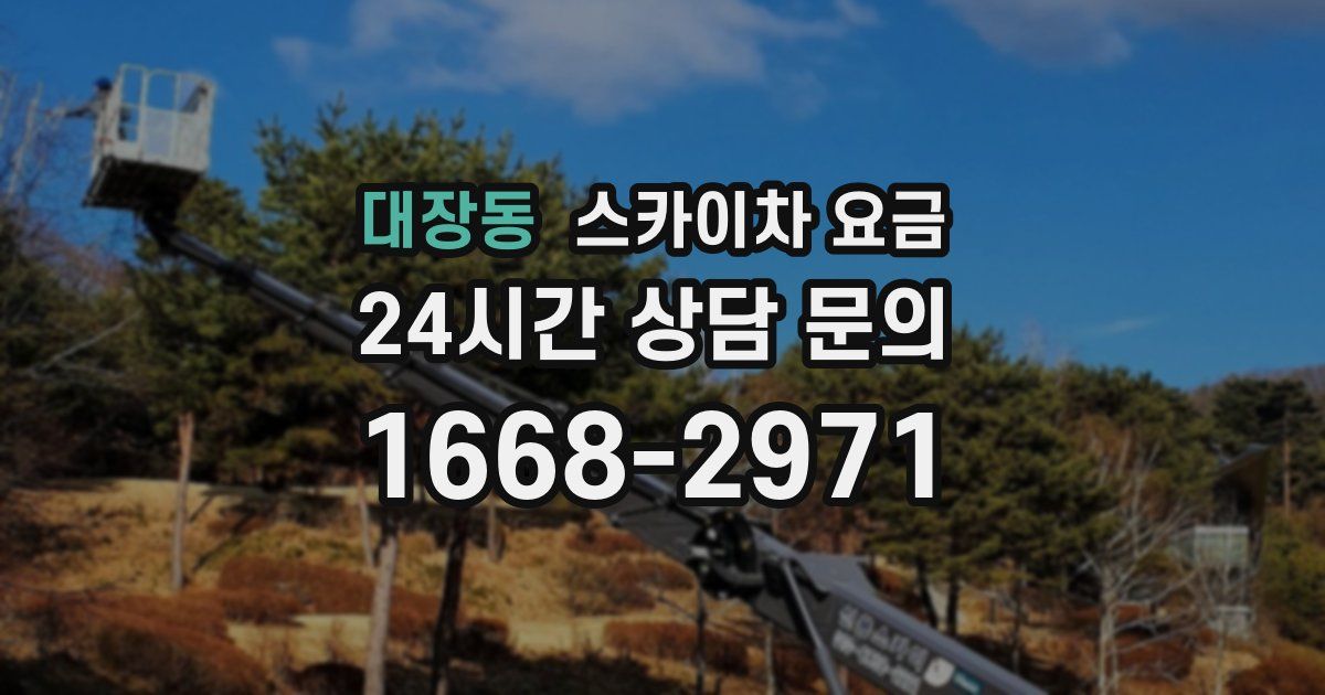 대장동 스카이차 요금