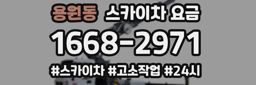 용원동 스카이차 요금