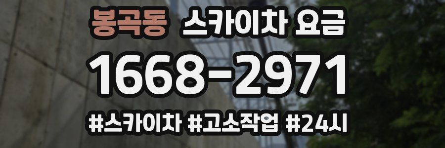 봉곡동 스카이차 요금