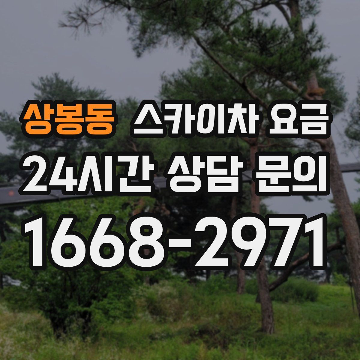 상봉동 스카이차 요금