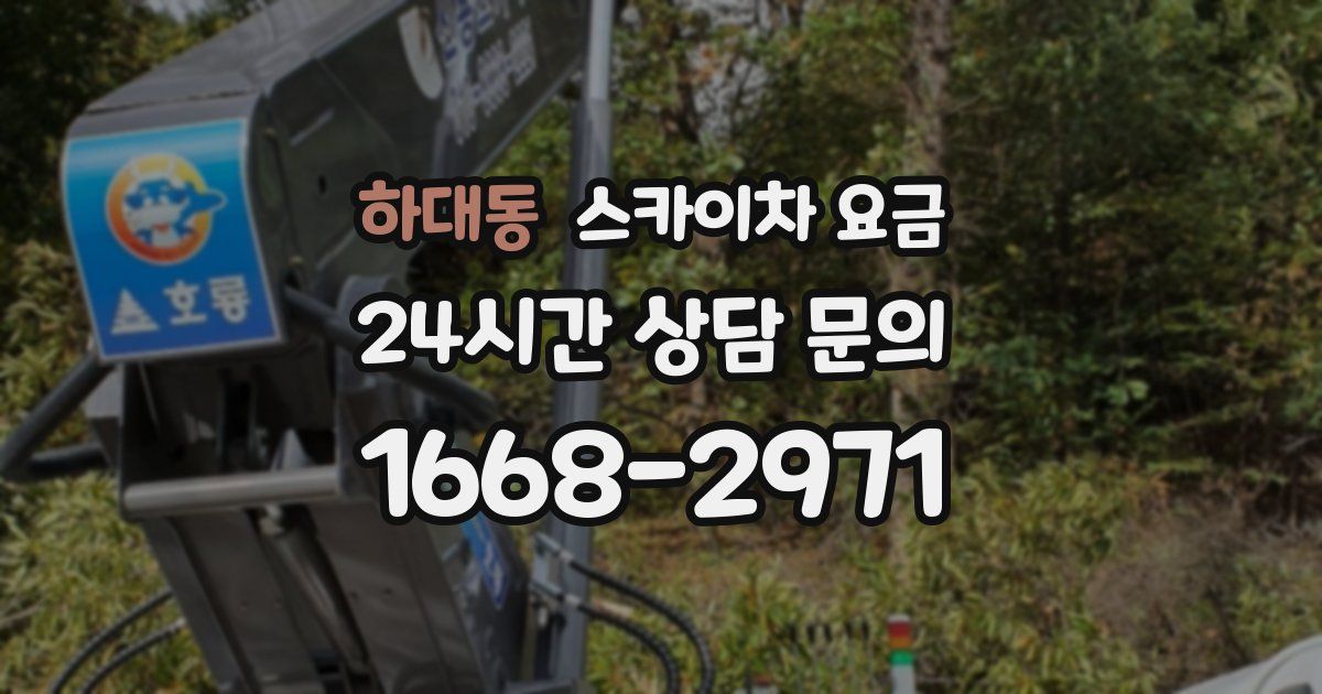 하대동 스카이차 요금