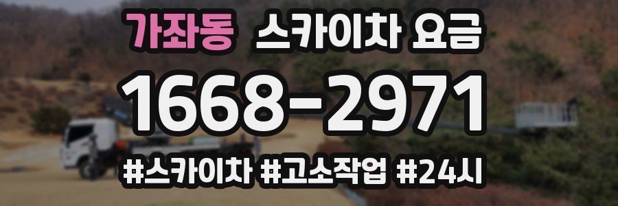 가좌동 스카이차 요금