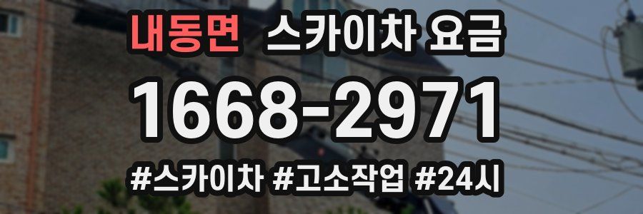 내동면 스카이차 요금