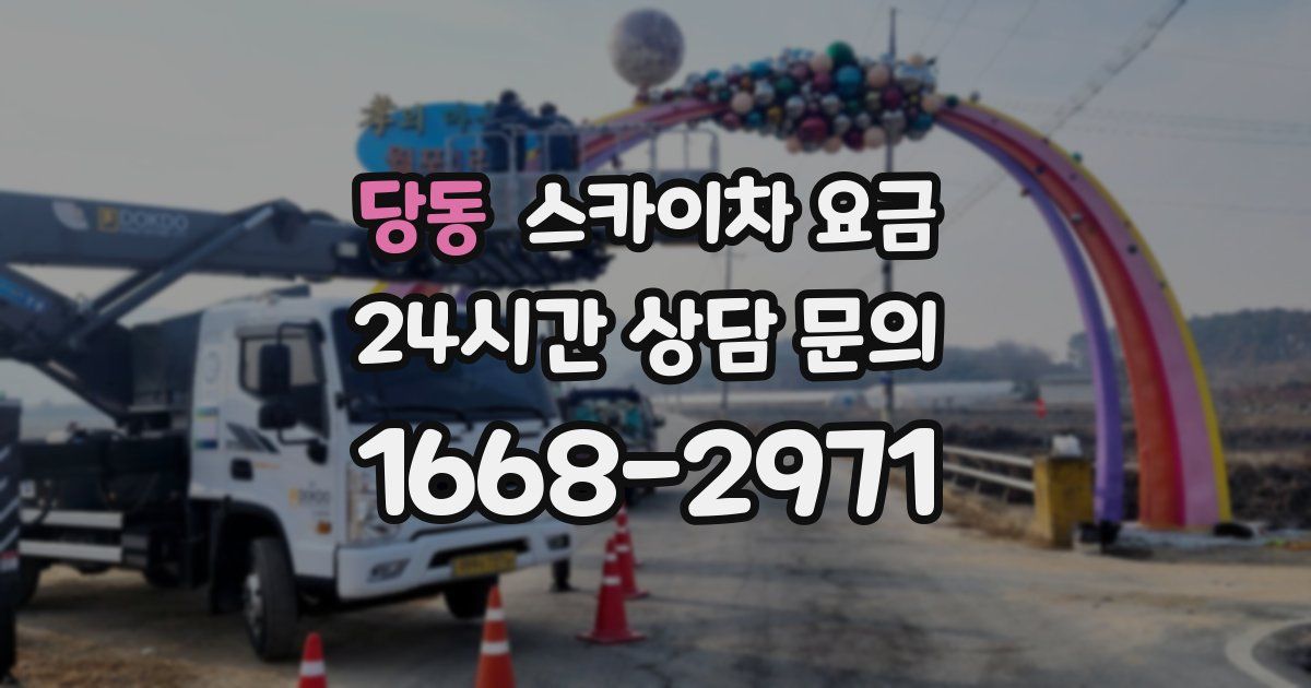 당동 스카이차 요금
