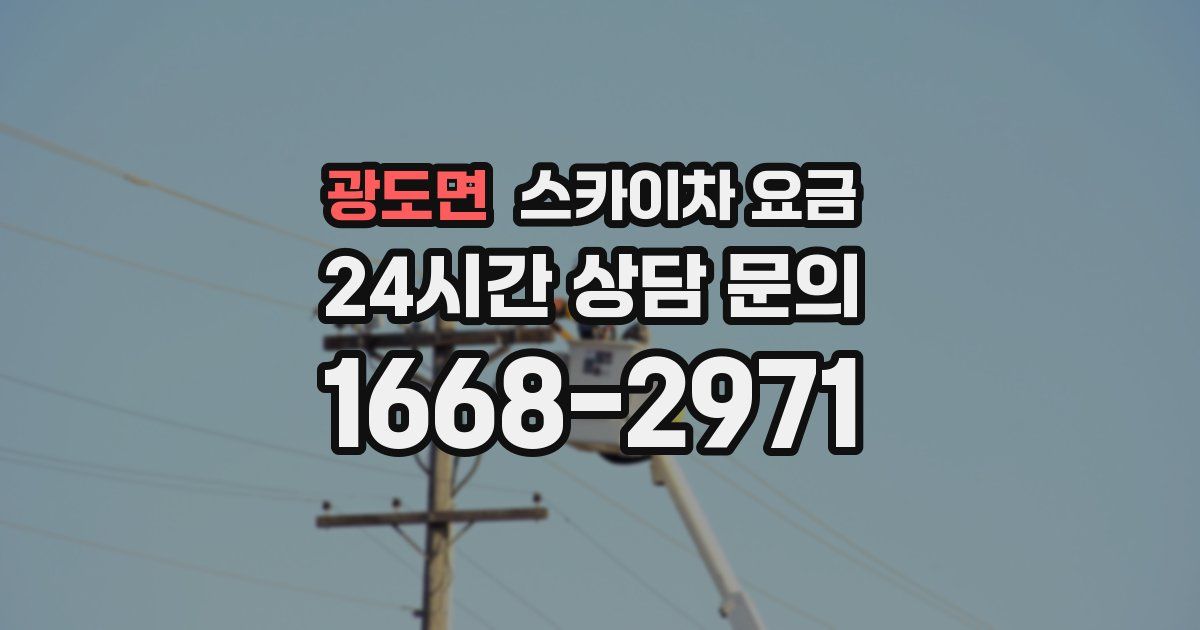 광도면 스카이차 요금