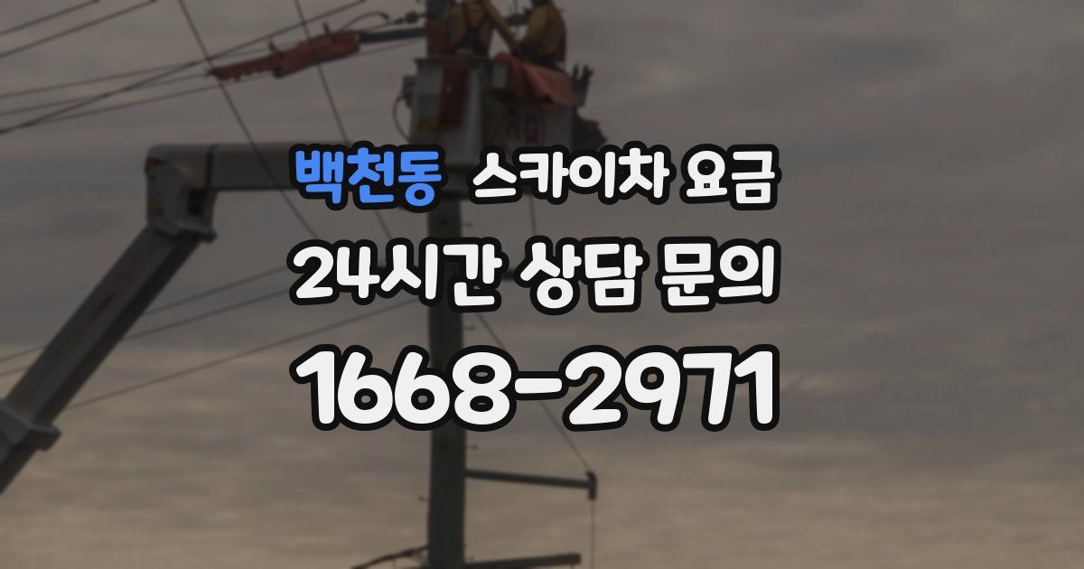 백천동 스카이차 요금