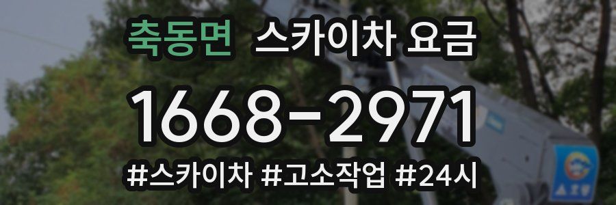 축동면 스카이차 요금