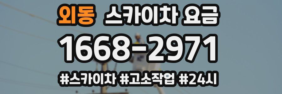 외동 스카이차 요금