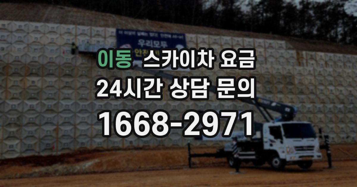 이동 스카이차 요금