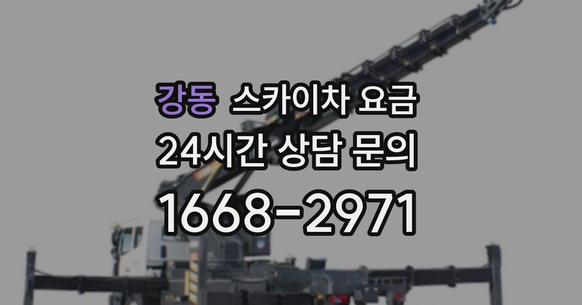 강동 스카이차 요금