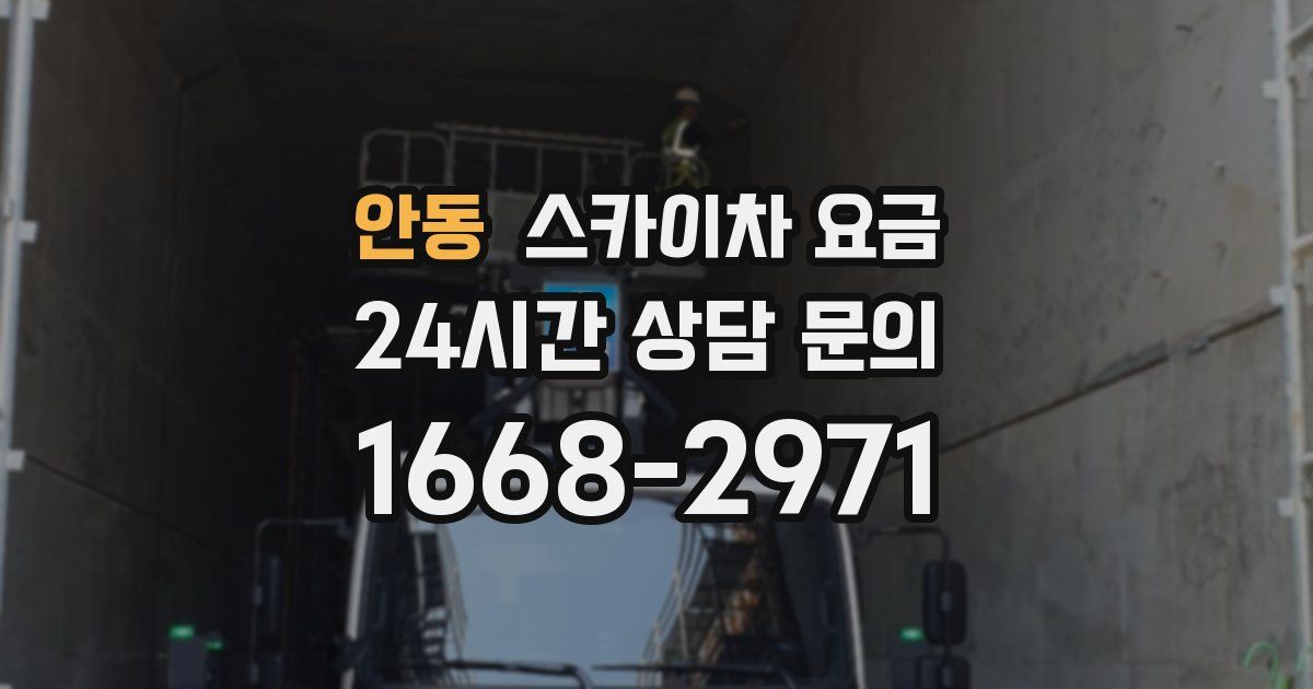안동 스카이차 요금