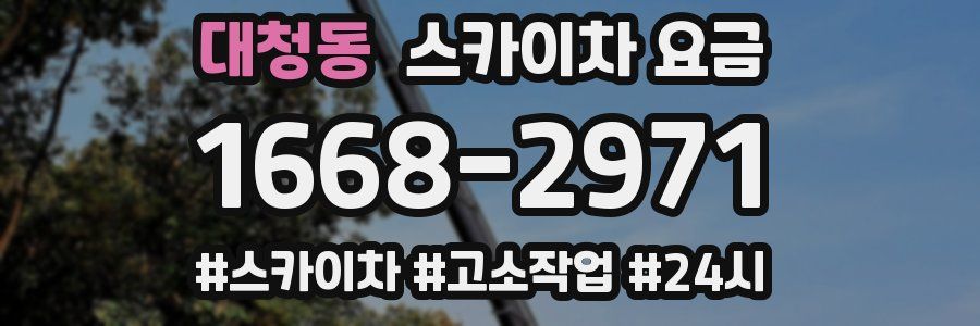 대청동 스카이차 요금